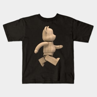 Wood Bearbrick Kids T-Shirt